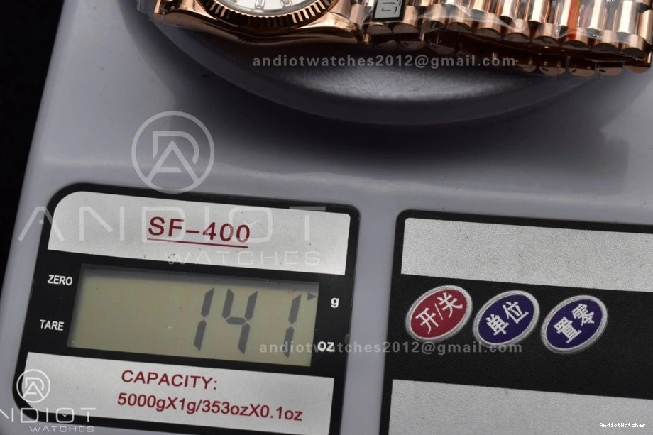 RG 36 V5 with Silver vr3255 DayDate 904L Edition Diamond (Gain EasyMatch Square on QF Steel President Bracelet Dial Best Weight) 675 1023